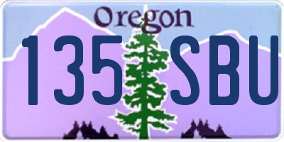 OR license plate 135SBU