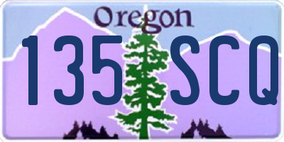 OR license plate 135SCQ