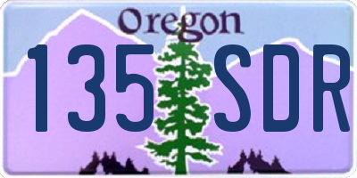OR license plate 135SDR