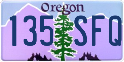 OR license plate 135SFQ