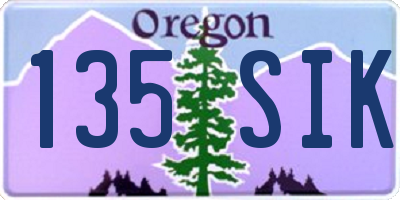OR license plate 135SIK