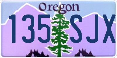 OR license plate 135SJX