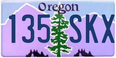 OR license plate 135SKX