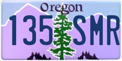 OR license plate 135SMR