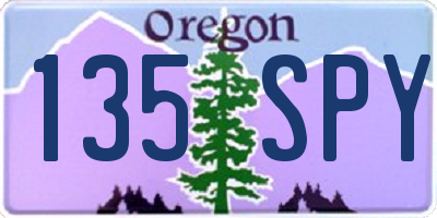 OR license plate 135SPY
