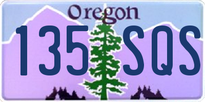 OR license plate 135SQS