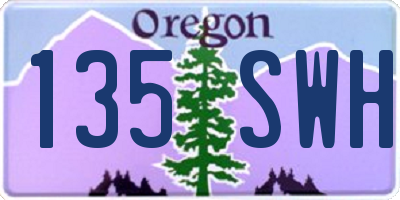 OR license plate 135SWH