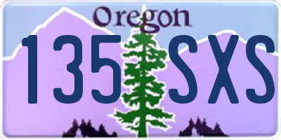 OR license plate 135SXS