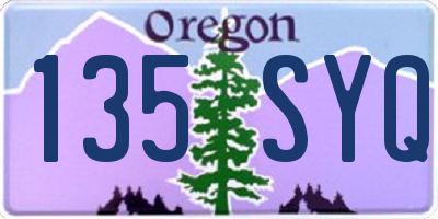 OR license plate 135SYQ