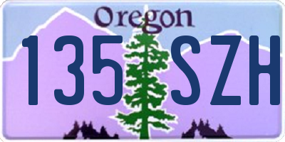 OR license plate 135SZH