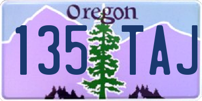 OR license plate 135TAJ