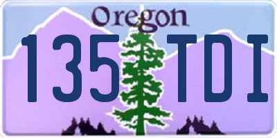 OR license plate 135TDI