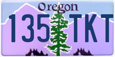 OR license plate 135TKT