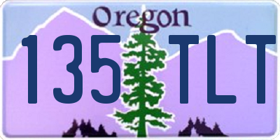 OR license plate 135TLT