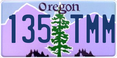 OR license plate 135TMM