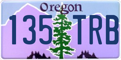 OR license plate 135TRB