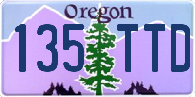 OR license plate 135TTD
