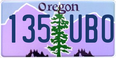 OR license plate 135UBO