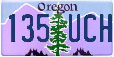 OR license plate 135UCH