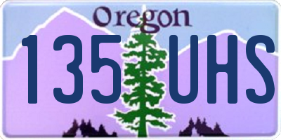 OR license plate 135UHS