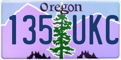 OR license plate 135UKC