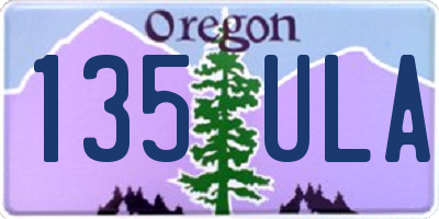 OR license plate 135ULA