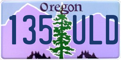 OR license plate 135ULD
