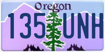 OR license plate 135UNH