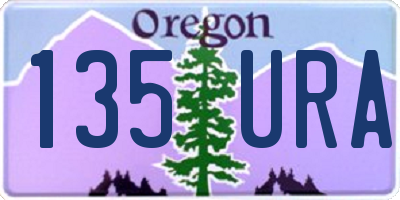 OR license plate 135URA