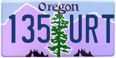 OR license plate 135URT