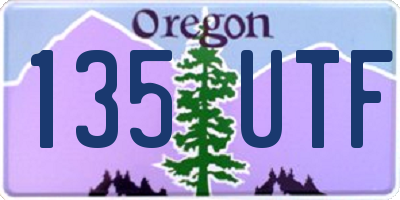 OR license plate 135UTF