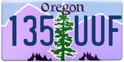 OR license plate 135UUF