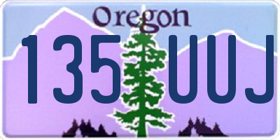 OR license plate 135UUJ