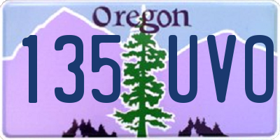 OR license plate 135UVO