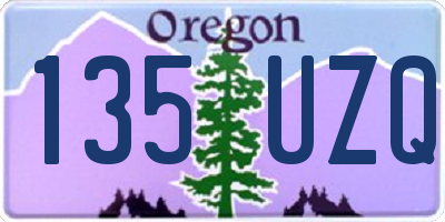 OR license plate 135UZQ