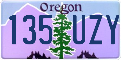 OR license plate 135UZY