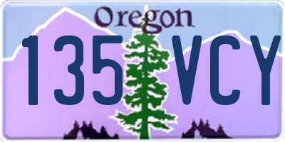OR license plate 135VCY