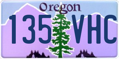 OR license plate 135VHC