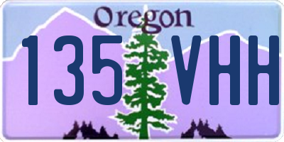 OR license plate 135VHH
