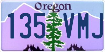 OR license plate 135VMJ