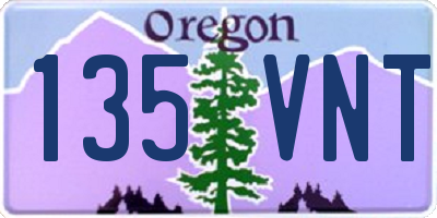 OR license plate 135VNT