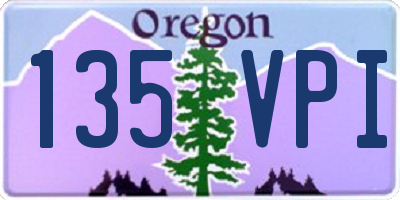 OR license plate 135VPI