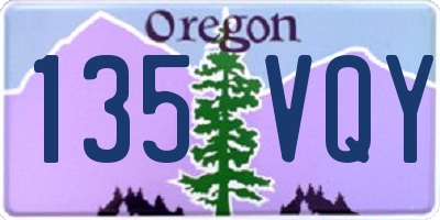 OR license plate 135VQY