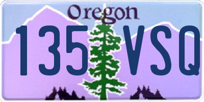 OR license plate 135VSQ