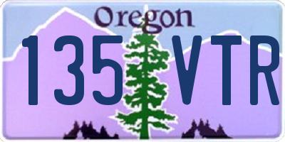 OR license plate 135VTR