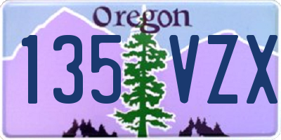 OR license plate 135VZX