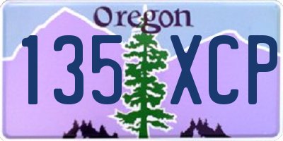 OR license plate 135XCP