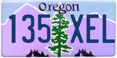 OR license plate 135XEL