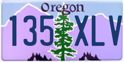 OR license plate 135XLV