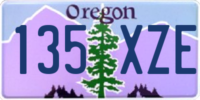 OR license plate 135XZE